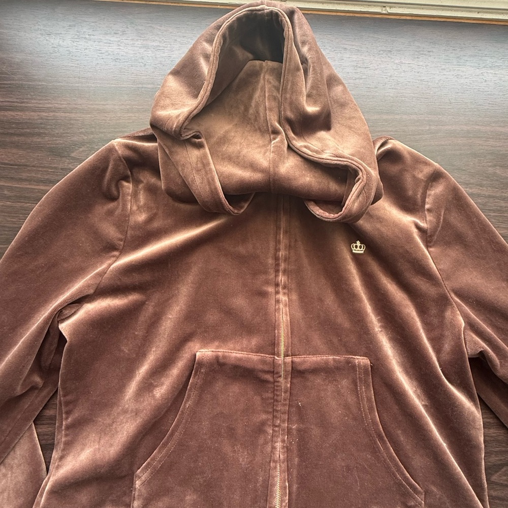 Juicy Couture Brown Velour Hoodie
